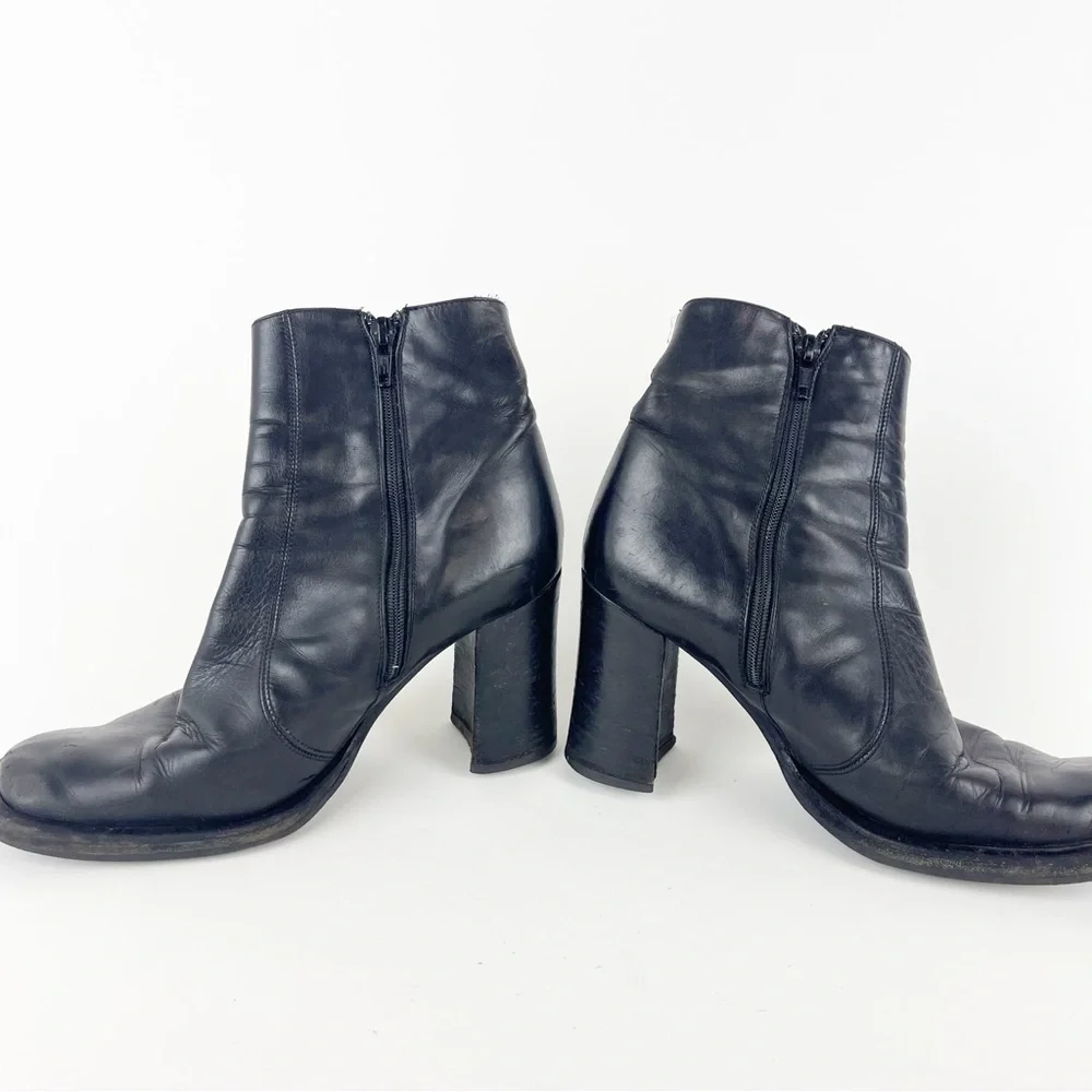 Silvia Catucci Black Leather Boot Size 38